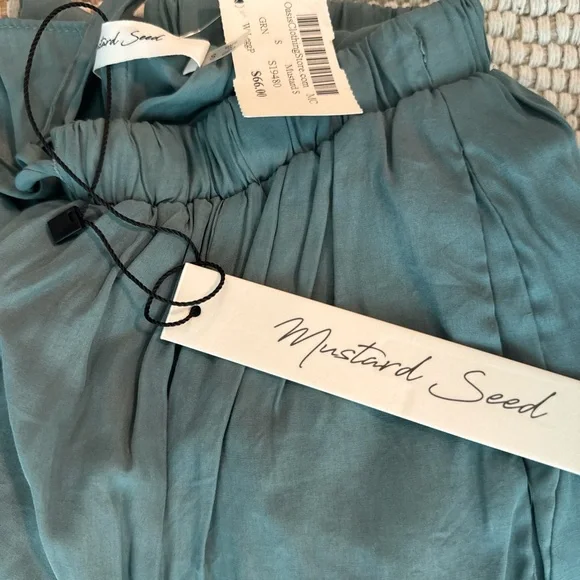 Mustard Seed Teal Wide Leg Pants - Picture 2 of 3